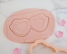 Load image into Gallery viewer, Cherry Blossom Heart Glasses Cookie Embosser / Cookie Cutter - Made in the UK with Love  from House of Toot Sweet - Just £6.50! Shop now at House of Toot Sweet
