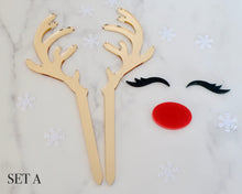 Load image into Gallery viewer, Rudolph Reindeer Antler Set Cake Topper - Made in the UK with Love  from House of Toot Sweet - Just £10! Shop now at House of Toot Sweet
