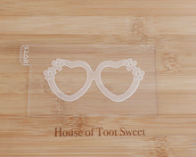 Load image into Gallery viewer, Cherry Blossom Heart Glasses Cookie Embosser / Cookie Cutter - Made in the UK with Love  from House of Toot Sweet - Just £6.50! Shop now at House of Toot Sweet
