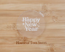 Load image into Gallery viewer, Retro Happy New Year Fondant Cookie Embosser - Made in the UK with Love  from House of Toot Sweet - Just £6.50! Shop now at House of Toot Sweet
