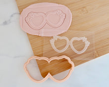 Load image into Gallery viewer, Cherry Blossom Heart Glasses Cookie Embosser / Cookie Cutter - Made in the UK with Love  from House of Toot Sweet - Just £6.50! Shop now at House of Toot Sweet
