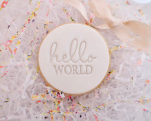 Load image into Gallery viewer, Hello World Fondant Cookie Stamp - Made in the UK with Love  from House of Toot Sweet - Just £5! Shop now at House of Toot Sweet
