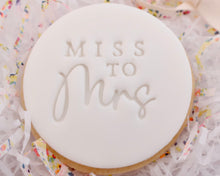 Load image into Gallery viewer, Miss To Mrs Fondant Cookie Stamp - Made in the UK with Love  from House of Toot Sweet - Just £5! Shop now at House of Toot Sweet
