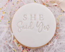 Load image into Gallery viewer, She Said Yes Fondant Cookie Stamp - Made in the UK with Love  from House of Toot Sweet - Just £5! Shop now at House of Toot Sweet
