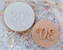 Load image into Gallery viewer, Classic Font Birthday Milestones Fondant Cookie Stamp - Made in the UK with Love  from House of Toot Sweet - Just £5! Shop now at House of Toot Sweet
