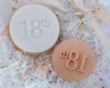 Load image into Gallery viewer, Classic Font Birthday Milestones Fondant Cookie Stamp - Made in the UK with Love  from House of Toot Sweet - Just £5! Shop now at House of Toot Sweet
