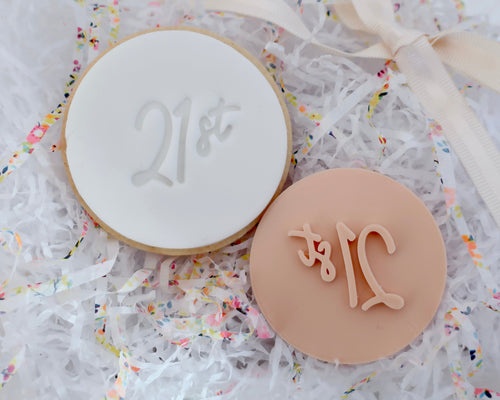 Handwritten Font Birthday Milestones Fondant Cookie Stamp - Made in the UK with Love  from House of Toot Sweet - Just £5! Shop now at House of Toot Sweet