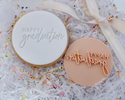 Happy Graduation Fondant Cookie Stamp - Made in the UK with Love  from House of Toot Sweet - Just £5! Shop now at House of Toot Sweet