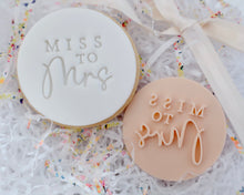 Load image into Gallery viewer, Miss To Mrs Fondant Cookie Stamp - Made in the UK with Love  from House of Toot Sweet - Just £5! Shop now at House of Toot Sweet
