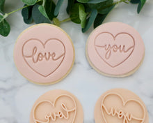 Load image into Gallery viewer, Love You Hearts Fondant Cookie Stamp - Made in the UK with Love  from House of Toot Sweet - Just £5! Shop now at House of Toot Sweet
