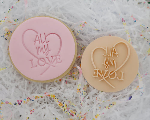 All My Love Fondant Cookie Stamp - Made in the UK with Love  from House of Toot Sweet - Just £5! Shop now at House of Toot Sweet