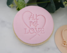 Load image into Gallery viewer, All My Love Fondant Cookie Stamp - Made in the UK with Love  from House of Toot Sweet - Just £5! Shop now at House of Toot Sweet
