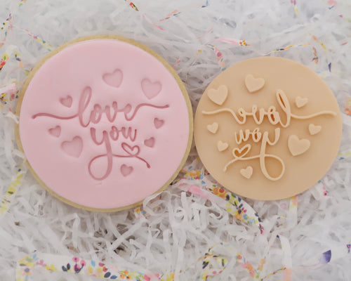 Love You Hearts Fondant Cookie Stamp - Made in the UK with Love  from House of Toot Sweet - Just £5! Shop now at House of Toot Sweet