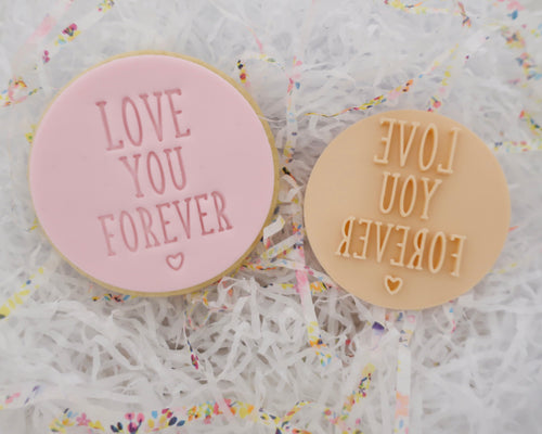 Love You Forever Fondant Cookie  Stamp - Made in the UK with Love  from House of Toot Sweet - Just £5! Shop now at House of Toot Sweet