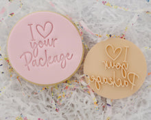 Load image into Gallery viewer, I Love Your Package Fondant Cookie Stamp - Made in the UK with Love  from House of Toot Sweet - Just £5! Shop now at House of Toot Sweet
