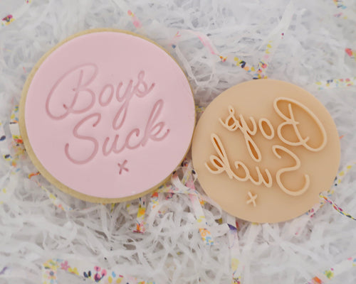 Boys Suck Fondant Cookie Stamp - Made in the UK with Love  from House of Toot Sweet - Just £5! Shop now at House of Toot Sweet