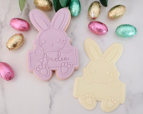 Easter Bunny Plaque Fondant Embosser / Cutter - Made in the UK with Love  from House of Toot Sweet - Just £6.50! Shop now at House of Toot Sweet