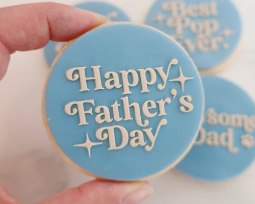 Happy Father's Day Retro Fondant Cookie Embosser - Made in the UK with Love  from House of Toot Sweet - Just £6.50! Shop now at House of Toot Sweet