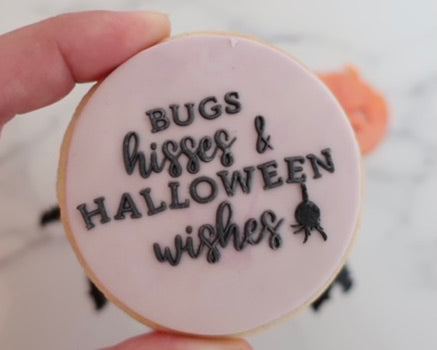 Bugs Hisses & Halloween Wishes Cookie & Cupcake Embosser - Made in the UK with Love  from House of Toot Sweet - Just £6.50! Shop now at House of Toot Sweet