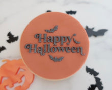 Load image into Gallery viewer, Happy Halloween Retro Cookie &amp; Cupcake Embosser - Made in the UK with Love  from House of Toot Sweet - Just £6.50! Shop now at House of Toot Sweet
