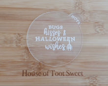 Load image into Gallery viewer, Bugs Hisses &amp; Halloween Wishes Cookie &amp; Cupcake Embosser - Made in the UK with Love  from House of Toot Sweet - Just £6.50! Shop now at House of Toot Sweet
