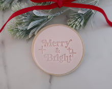 Load image into Gallery viewer, Merry &amp; Bright Fondant Stamp - Made in the UK with Love  from House of Toot Sweet - Just £5! Shop now at House of Toot Sweet
