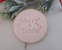 Load image into Gallery viewer, Merry &amp; Bright Fondant Stamp - Made in the UK with Love  from House of Toot Sweet - Just £5! Shop now at House of Toot Sweet
