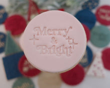 Load image into Gallery viewer, Merry &amp; Bright Fondant Stamp - Made in the UK with Love  from House of Toot Sweet - Just £5! Shop now at House of Toot Sweet
