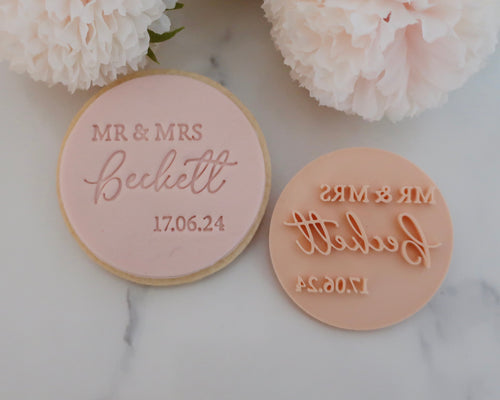 Custom Surname and Date Cookie Fondant Stamp - Made in the UK with Love  from House of Toot Sweet - Just £6.99! Shop now at House of Toot Sweet