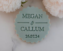 Load image into Gallery viewer, Custom Names and Date Cookie Fondant Stamp - Made in the UK with Love  from House of Toot Sweet - Just £6.99! Shop now at House of Toot Sweet
