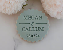 Load image into Gallery viewer, Custom Names and Date Cookie Fondant Stamp - Made in the UK with Love  from House of Toot Sweet - Just £6.99! Shop now at House of Toot Sweet
