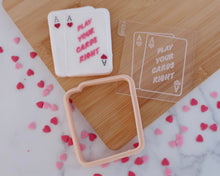 Load image into Gallery viewer, Play Your Cards Right Fondant Embosser/ Cutter - Made in the UK with Love  from House of Toot Sweet - Just £6.50! Shop now at House of Toot Sweet
