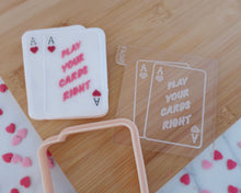 Load image into Gallery viewer, Play Your Cards Right Fondant Embosser/ Cutter - Made in the UK with Love  from House of Toot Sweet - Just £6.50! Shop now at House of Toot Sweet
