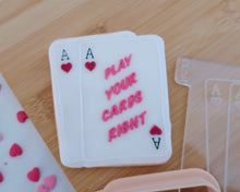 Load image into Gallery viewer, Play Your Cards Right Fondant Embosser/ Cutter - Made in the UK with Love  from House of Toot Sweet - Just £6.50! Shop now at House of Toot Sweet
