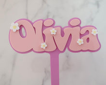 Load image into Gallery viewer, 5&#39;&#39; Olivia Groovy Retro Hippie Flower Power Cake Topper - Made in the UK with Love  from House of Toot Sweet - Just £6.50! Shop now at House of Toot Sweet
