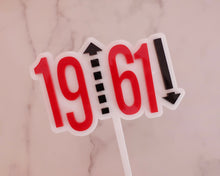 Load image into Gallery viewer, 4&#39;&#39; 1961 Retro Mod Cake Topper - Made in the UK with Love  from House of Toot Sweet - Just £6! Shop now at House of Toot Sweet
