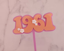 Load image into Gallery viewer, 4&#39;&#39; 1961 Groovy Hippie Cake Topper - Made in the UK with Love  from House of Toot Sweet - Just £6! Shop now at House of Toot Sweet
