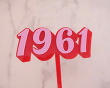 Load image into Gallery viewer, 4&#39;&#39; 1961 Birthday Retro Cake Topper - Made in the UK with Love  from House of Toot Sweet - Just £6! Shop now at House of Toot Sweet
