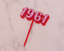 Load image into Gallery viewer, 4&#39;&#39; 1961 Birthday Retro Cake Topper - Made in the UK with Love  from House of Toot Sweet - Just £6! Shop now at House of Toot Sweet
