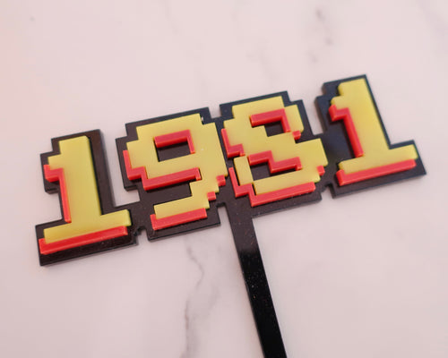 4'' 1981 Retro Computer Birthday Cake Topper - Made in the UK with Love  from House of Toot Sweet - Just £6! Shop now at House of Toot Sweet