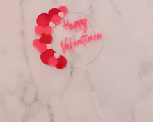 Load image into Gallery viewer, 4&#39;&#39; Happy Valentines Balloon Arch Acrylic Cake Topper - Made in the UK with Love  from House of Toot Sweet - Just £5.50! Shop now at House of Toot Sweet
