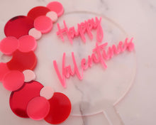 Load image into Gallery viewer, 4&#39;&#39; Happy Valentines Balloon Arch Acrylic Cake Topper - Made in the UK with Love  from House of Toot Sweet - Just £5.50! Shop now at House of Toot Sweet
