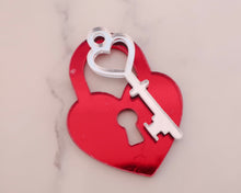 Load image into Gallery viewer, Love Lock &amp; Key Acrylic Cake Charm - Made in the UK with Love  from House of Toot Sweet - Just £4! Shop now at House of Toot Sweet
