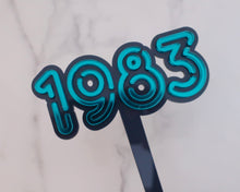 Load image into Gallery viewer, 4&#39;&#39; 80s Neon lights 1983 Cake topper - Made in the UK with Love  from House of Toot Sweet - Just £6! Shop now at House of Toot Sweet
