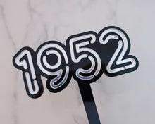 Load image into Gallery viewer, 4&#39;&#39; Neon lights 1952 Cake topper - Made in the UK with Love  from House of Toot Sweet - Just £6! Shop now at House of Toot Sweet
