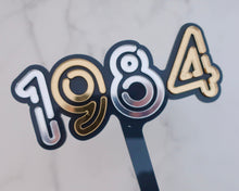 Load image into Gallery viewer, 5&#39;&#39; 80s Neon lights 1984 Cake topper - Made in the UK with Love  from House of Toot Sweet - Just £6.50! Shop now at House of Toot Sweet
