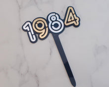 Load image into Gallery viewer, 5&#39;&#39; 80s Neon lights 1984 Cake topper - Made in the UK with Love  from House of Toot Sweet - Just £6.50! Shop now at House of Toot Sweet
