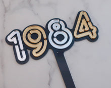 Load image into Gallery viewer, 5&#39;&#39; 80s Neon lights 1984 Cake topper - Made in the UK with Love  from House of Toot Sweet - Just £6.50! Shop now at House of Toot Sweet
