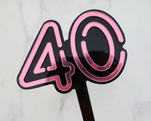 Load image into Gallery viewer, 80s Neon lights Personalised Age Name Cake topper - Made in the UK with Love  from House of Toot Sweet - Just £10! Shop now at House of Toot Sweet
