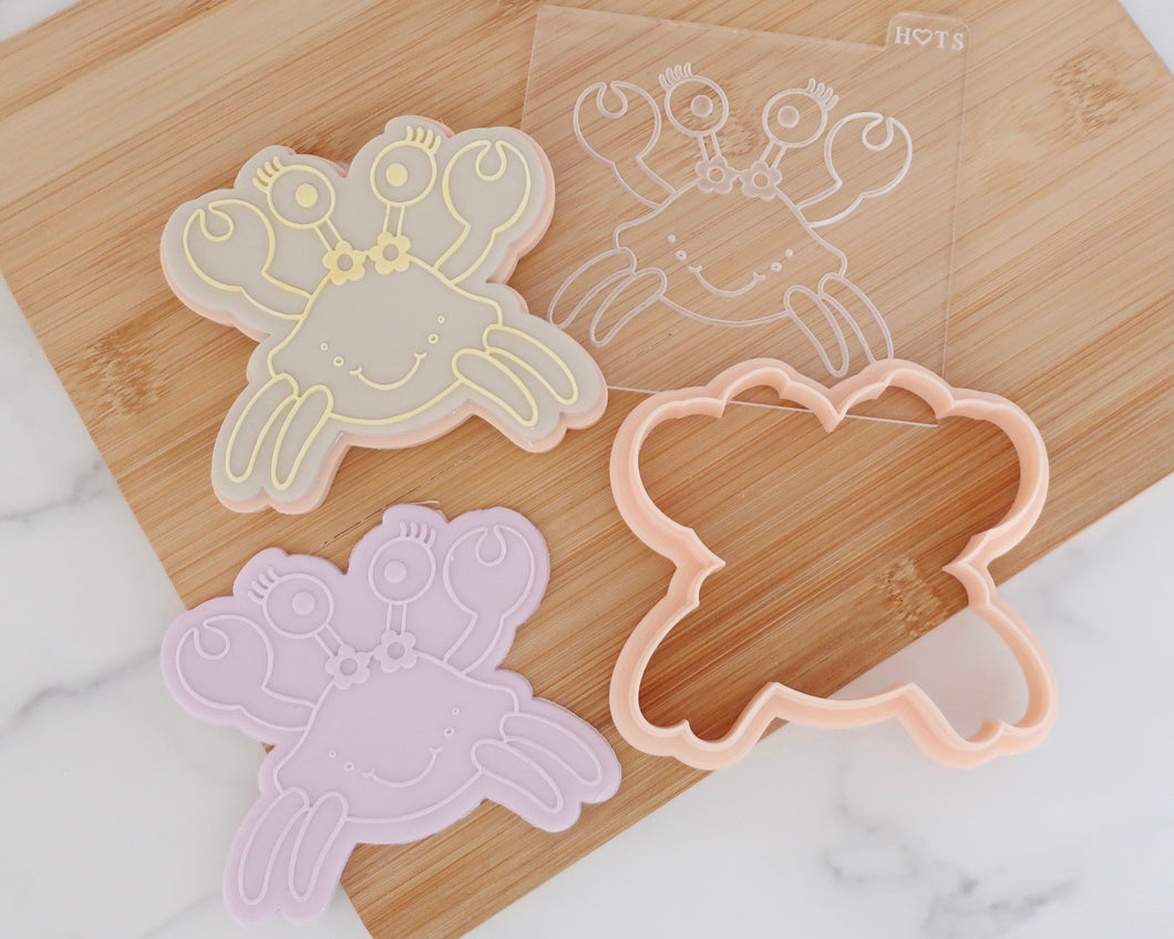 Cute Crab Cookie Cutter and Embosser - Made in the UK with Love  from House of Toot Sweet - Just £6.50! Shop now at House of Toot Sweet